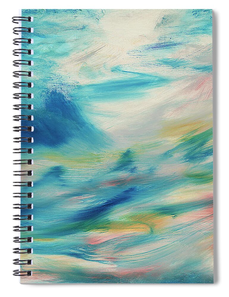 Sherbet Spiral Notebook featuring the painting Sherbet Breezes by Joe Loffredo