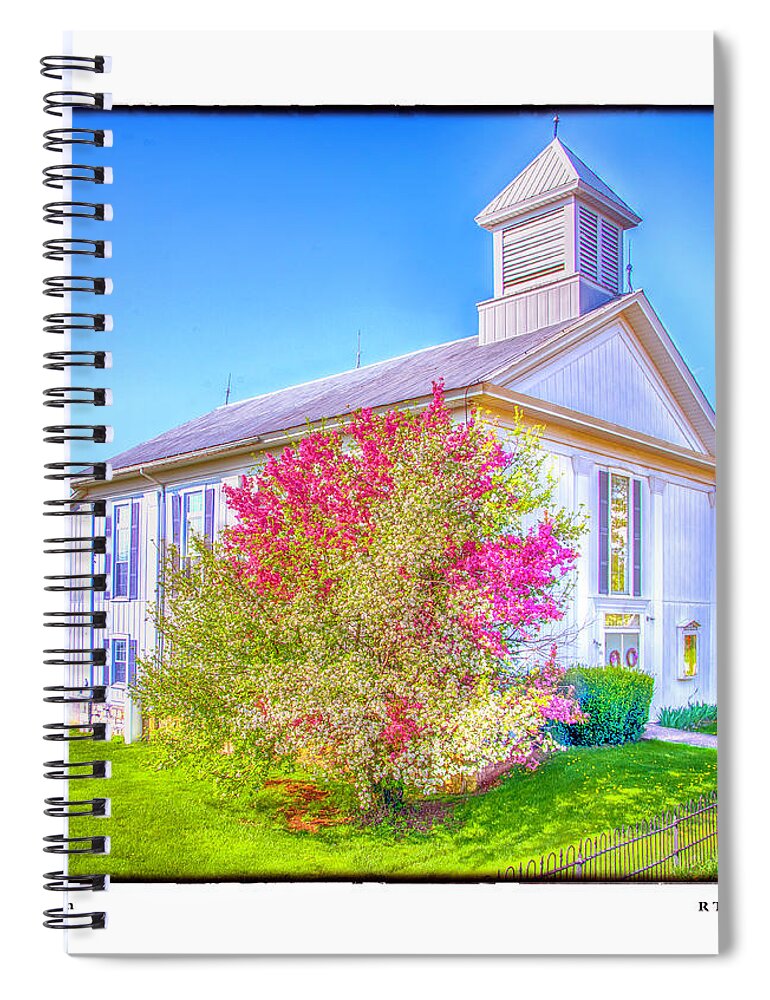 Churches Spiral Notebook featuring the photograph Shiloh Lutheran by R Thomas Berner