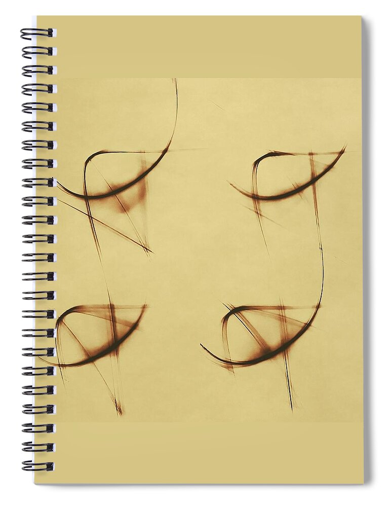 Asemic Spiral Notebook featuring the photograph Shining Glyph #00 by Dutch Bieber