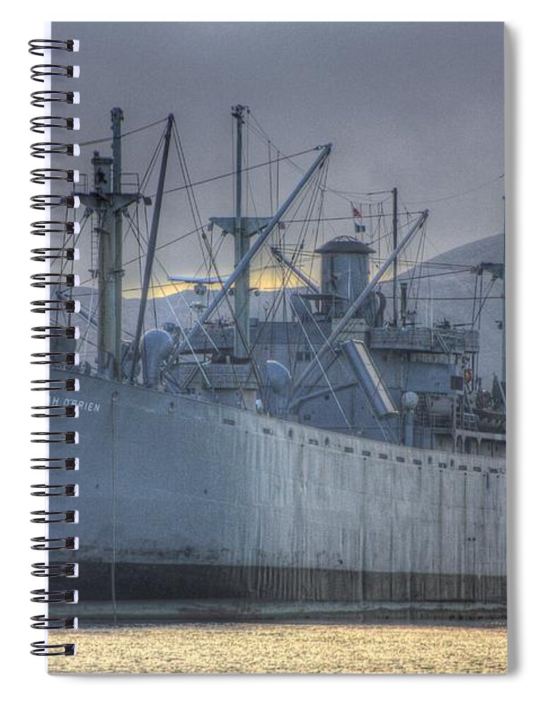 Bay Area Spiral Notebook featuring the photograph Ship at the harbor by Randy Wehner