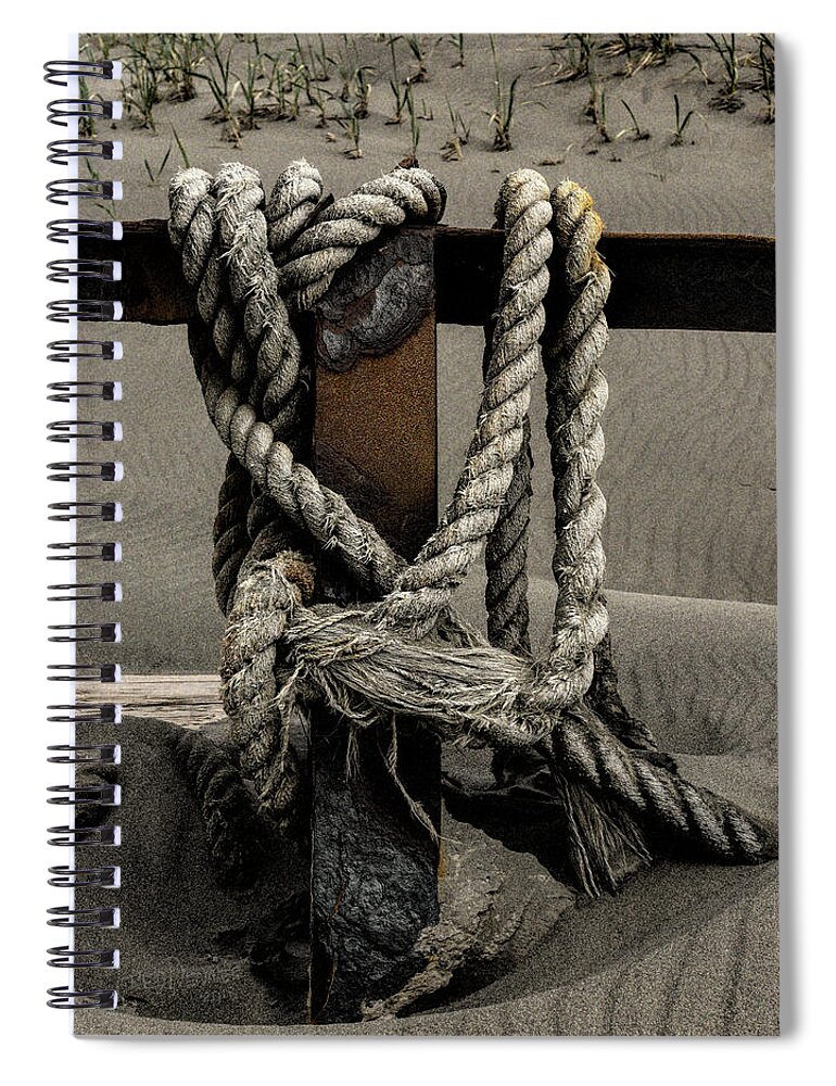 Alaska Spiral Notebook featuring the photograph Shipwecked Rope by Fred Denner