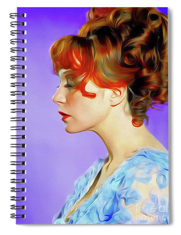 Shirley Spiral Notebook featuring the painting Shirley MacLaine, Hollywood Legend by Esoterica Art Agency