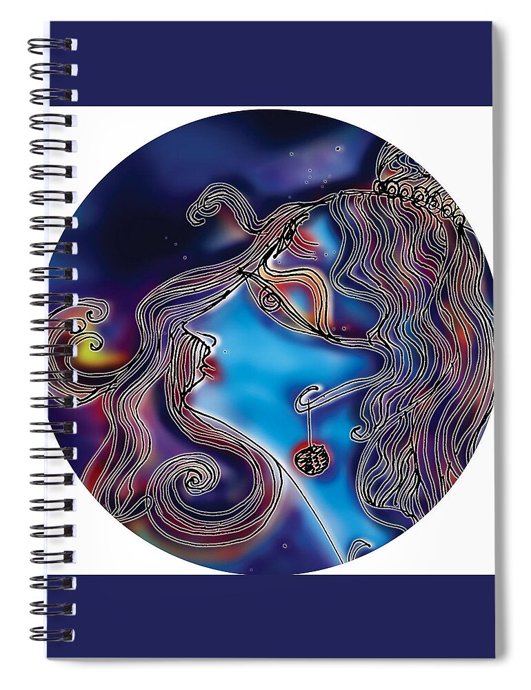 Shiva Spiral Notebook featuring the painting Shiva by Guruji Aruneshvar Paris Art Curator Katrin Suter
