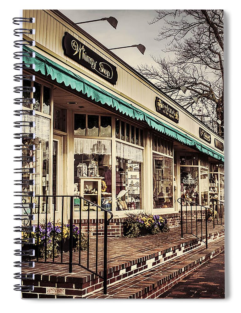 Maine Spiral Notebook featuring the photograph Shopping at Kennebunkport Maine by Debra Forand
