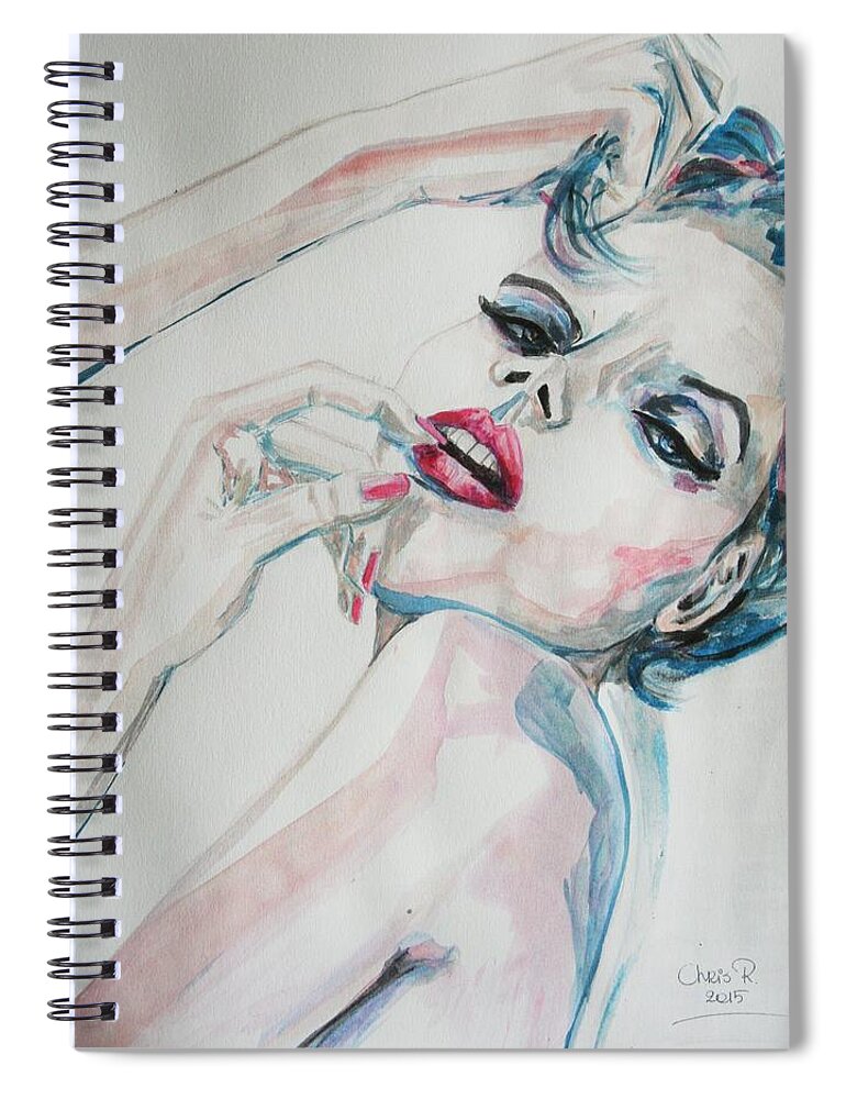 Woman Spiral Notebook featuring the painting Show Me the Way by Christel Roelandt