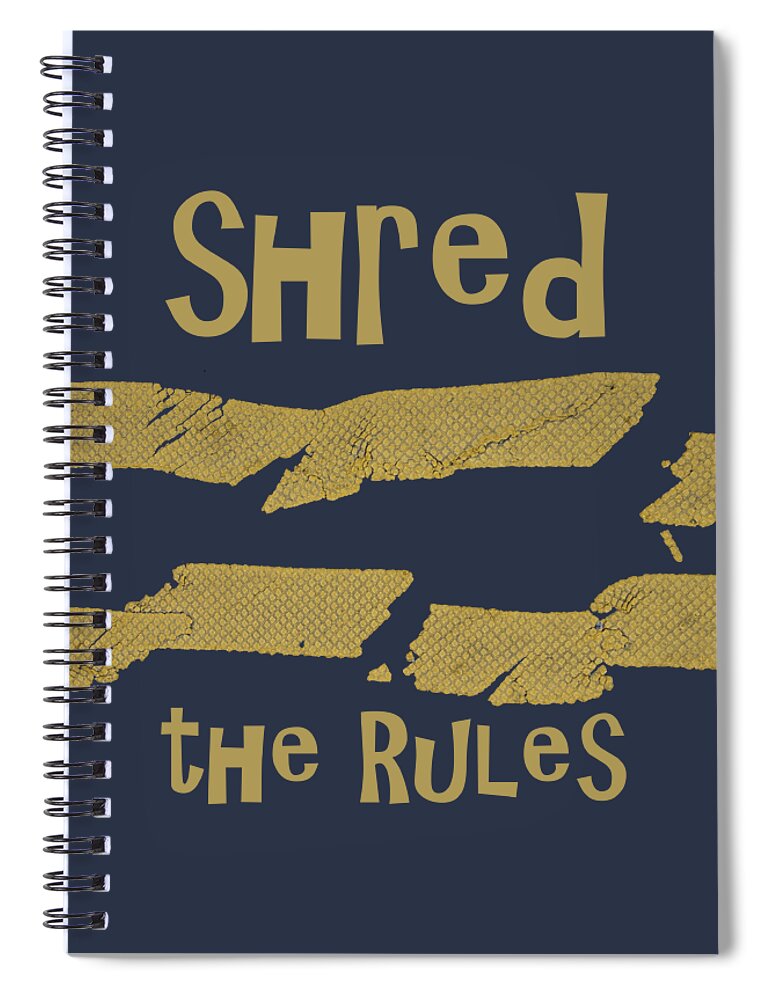 Shred The Rules Spiral Notebook featuring the photograph Shred the Rules by John Harmon