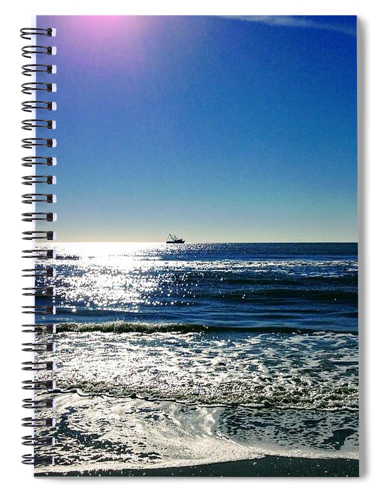 Shrimp Spiral Notebook featuring the photograph Shrimp Season by Sherry Kuhlkin