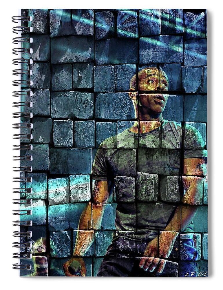 Rap Spiral Notebook featuring the photograph Shurik'n , IAM by Jean Francois Gil