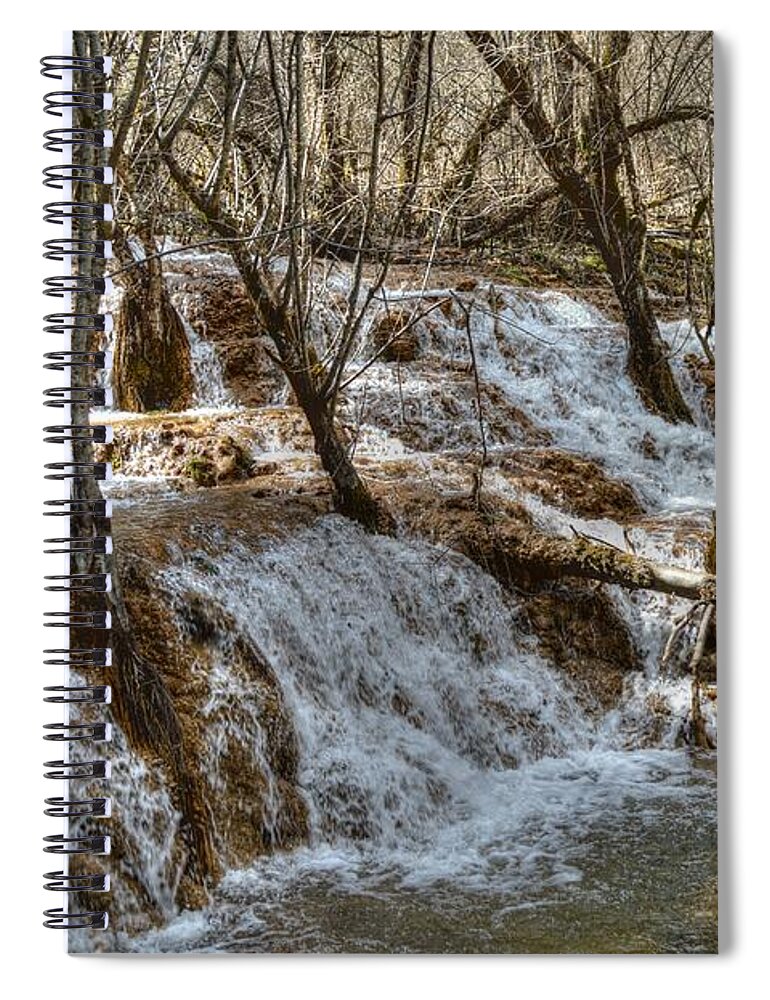 Waterfall Spiral Notebook featuring the photograph Shuzheng Waterfall China by Bill Hamilton