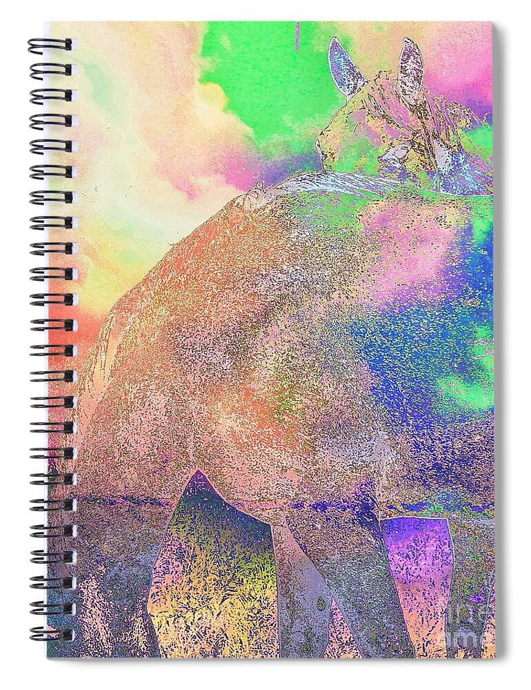 Horse Spiral Notebook featuring the photograph Shy One by Toma Caul