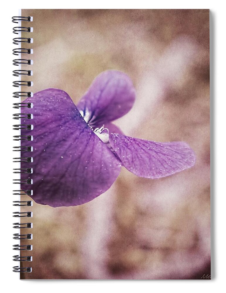 Violet Spiral Notebook featuring the photograph Shy Violet by Melissa Bittinger