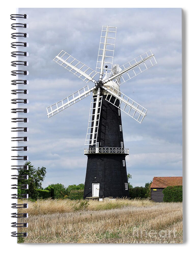 Sibsey Spiral Notebook featuring the photograph Sibsey Trader Windmill by Steev Stamford
