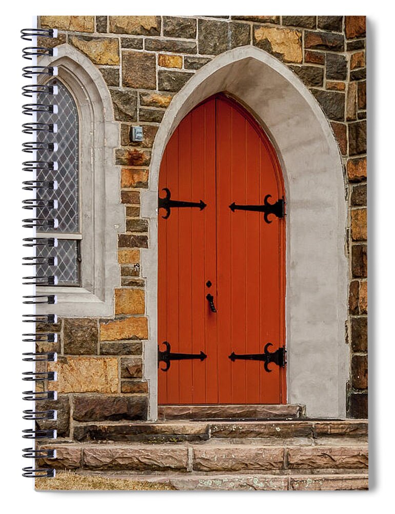 Church Spiral Notebook featuring the photograph Side Door by Phil Spitze