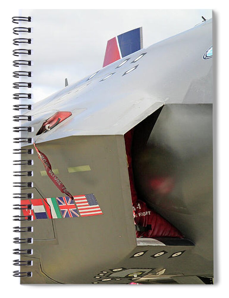 F-35 Spiral Notebook featuring the photograph Side of the F-35 by Shoal Hollingsworth