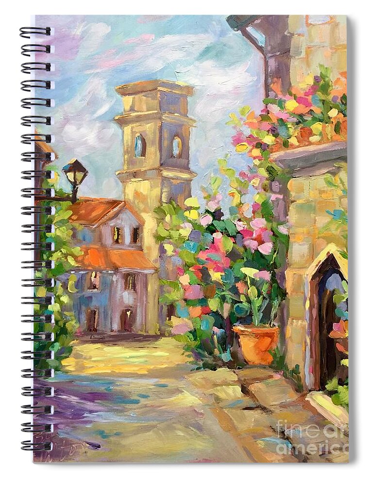 Siena Spiral Notebook featuring the painting Siena Walk by Patsy Walton