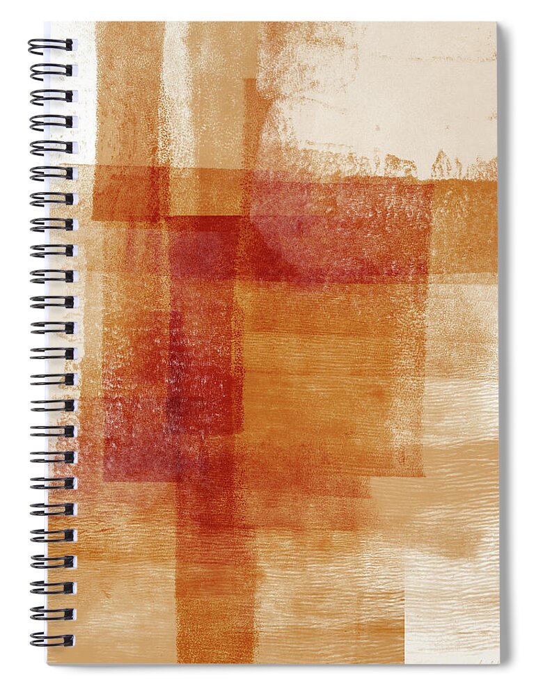 Abstract Spiral Notebook featuring the painting Sienna 2- Abstract Art by Linda Woods by Linda Woods