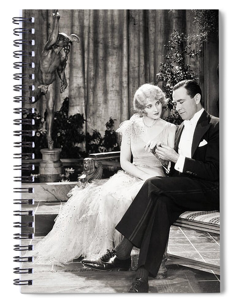 -couples- Spiral Notebook featuring the photograph Silent Still: Couples by Granger