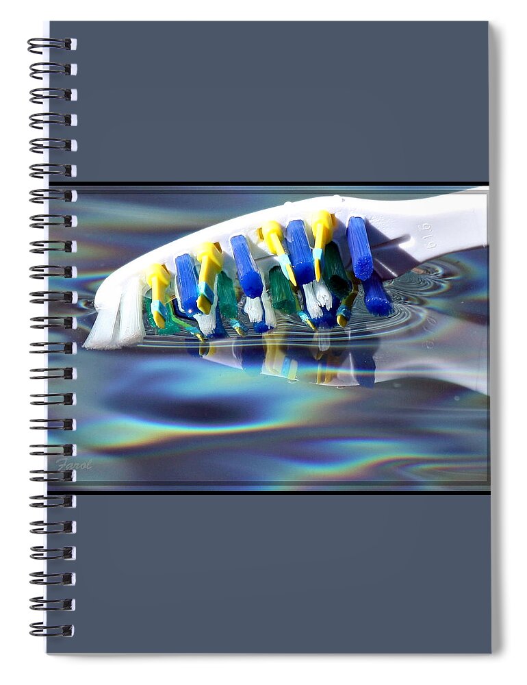 Toothbrush Spiral Notebook featuring the photograph Silent Toothbrush by Farol Tomson