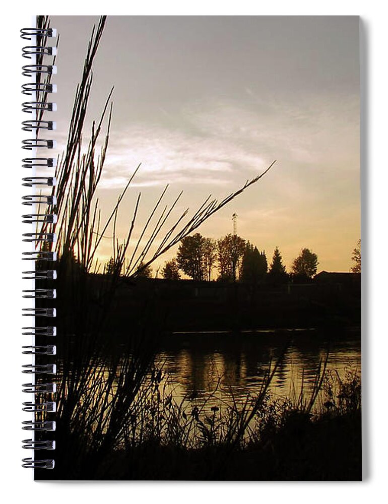 Nature Spiral Notebook featuring the photograph Silhouetted Twilight by Jaeda DeWalt