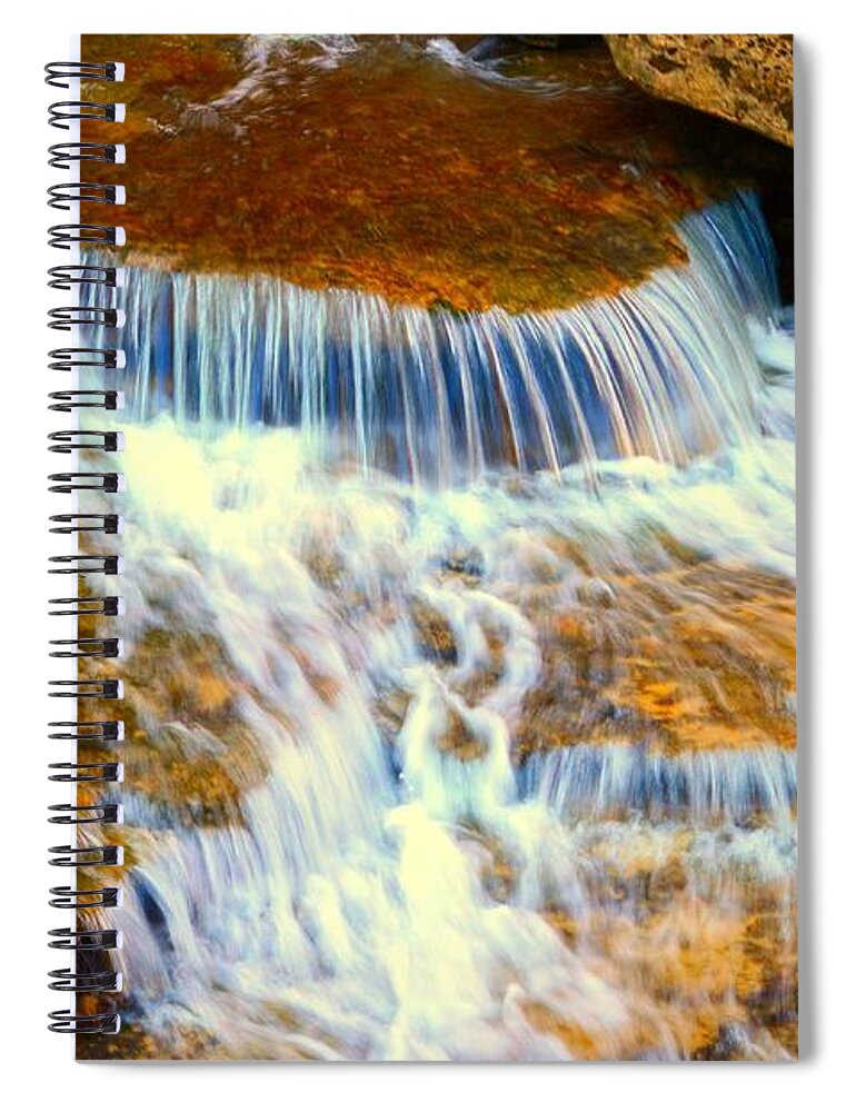 Gentle Waterfall Spiral Notebook featuring the photograph Silky Waters by Stacie Siemsen