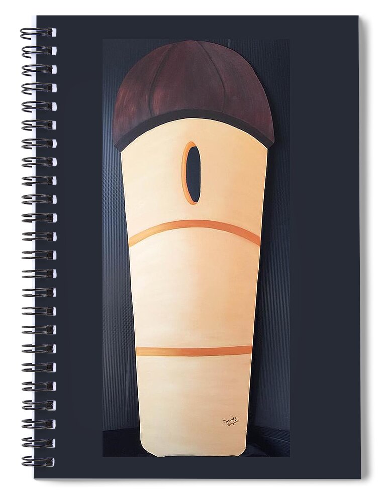 Silo Spiral Notebook featuring the painting Silo by Brenda Bonfield