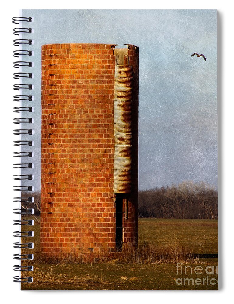 Abandoned Spiral Notebook featuring the photograph Silo by Lana Trussell