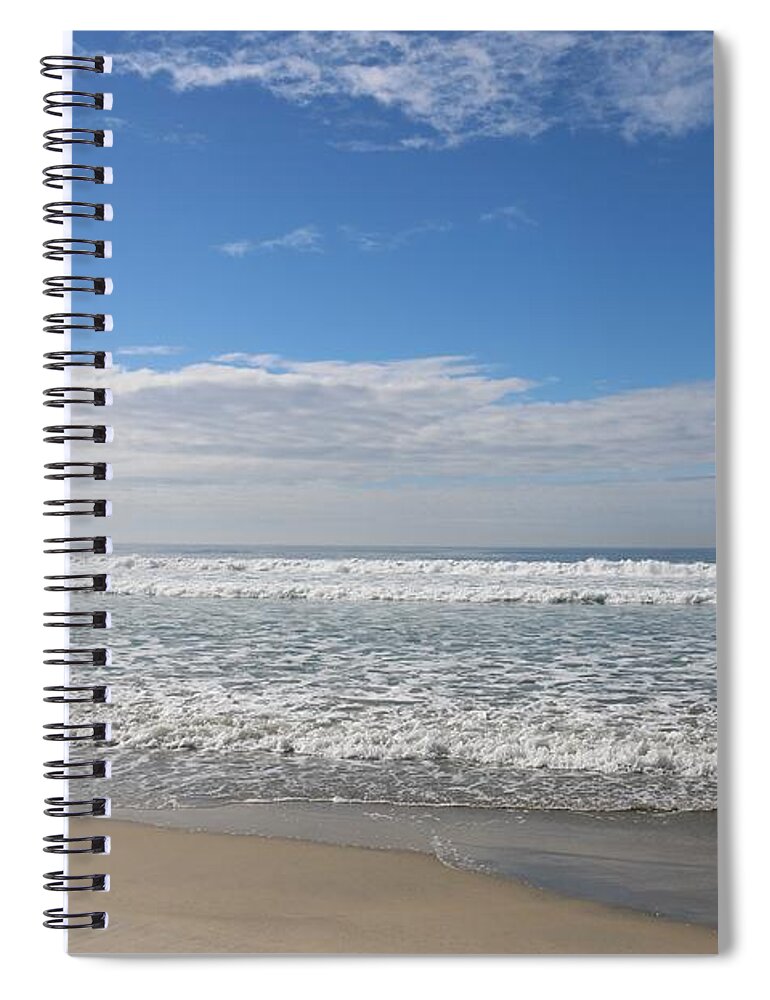 Ocean Spiral Notebook featuring the photograph Silver Strand State Beach by Christy Pooschke