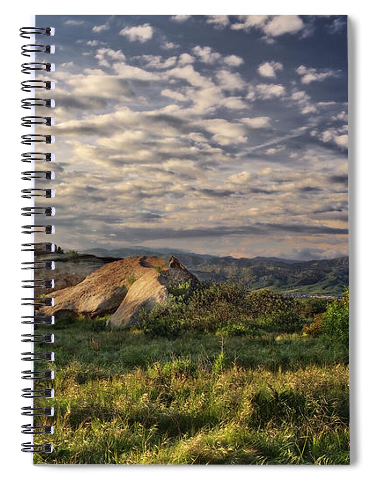 Simi Valley Spiral Notebook featuring the photograph Simi Valley Overlook by Endre Balogh