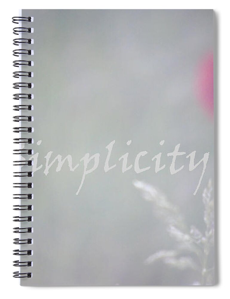 Simplicity Spiral Notebook featuring the photograph Simplicity Misty Poppy by Barbara St Jean