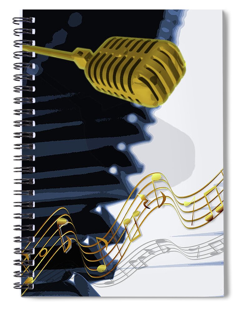 Mic Spiral Notebook featuring the photograph Sing along by Adriana Zoon
