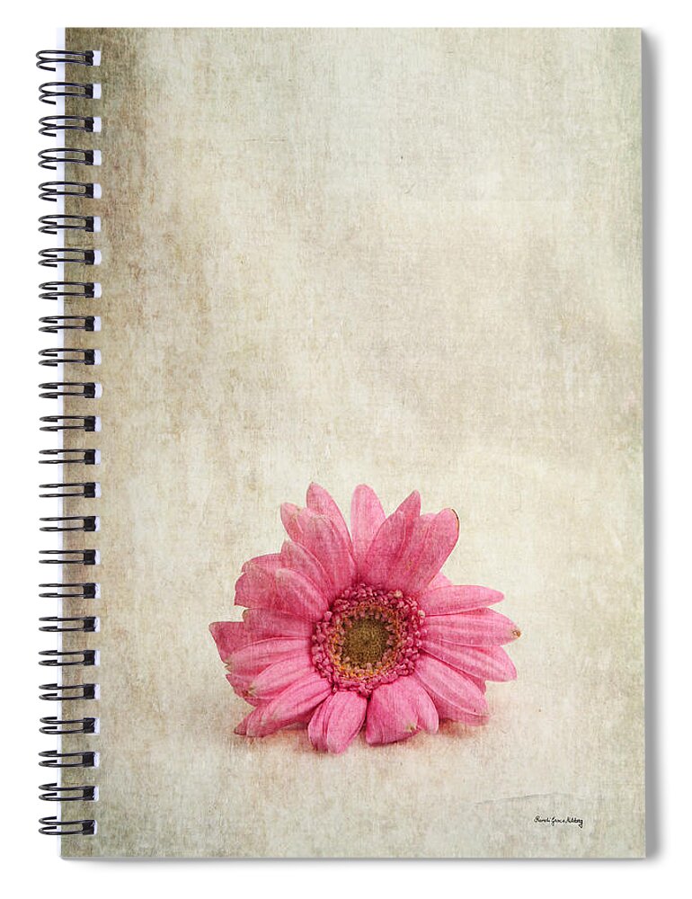 Textures Spiral Notebook featuring the photograph Single Pink by Randi Grace Nilsberg