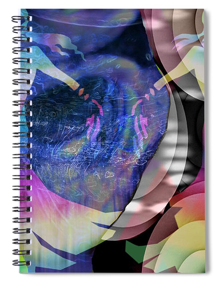 Digital Work Spiral Notebook featuring the photograph Sister's dance by Elaine Berger
