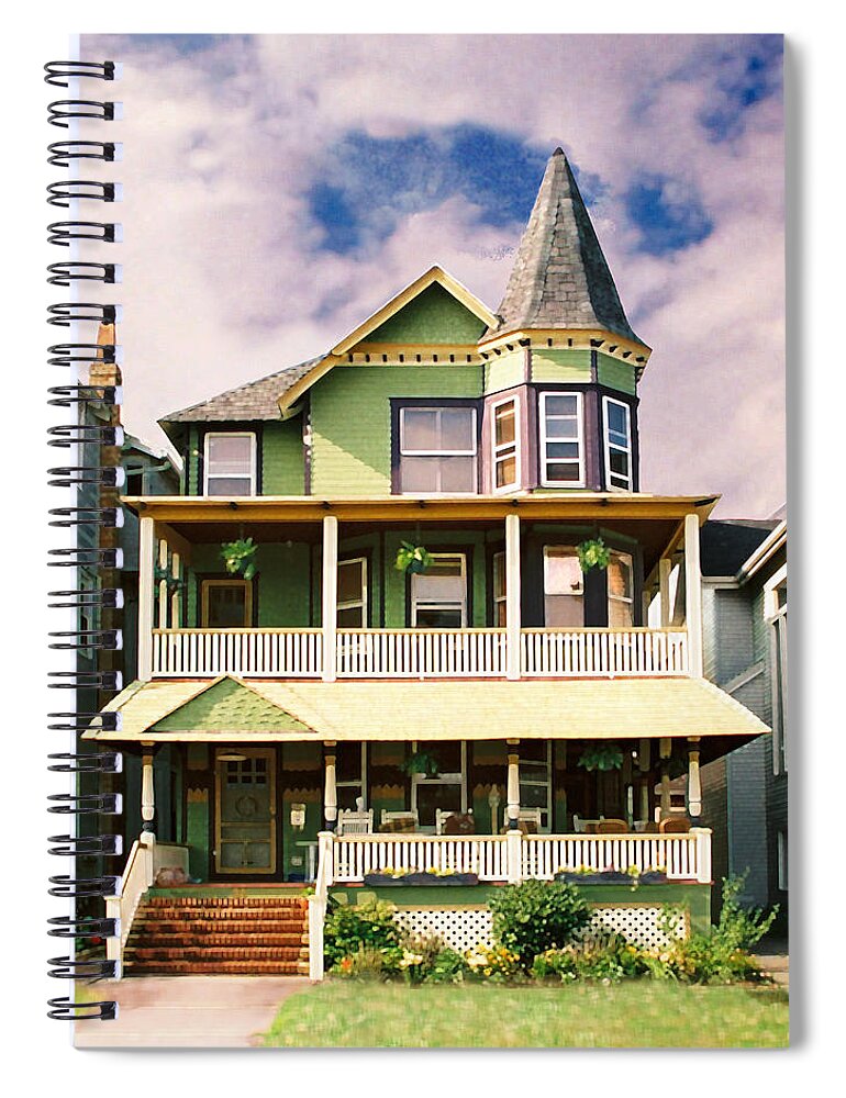 Archtiecture Spiral Notebook featuring the photograph Sisters panel 1 of Triptych by Steve Karol