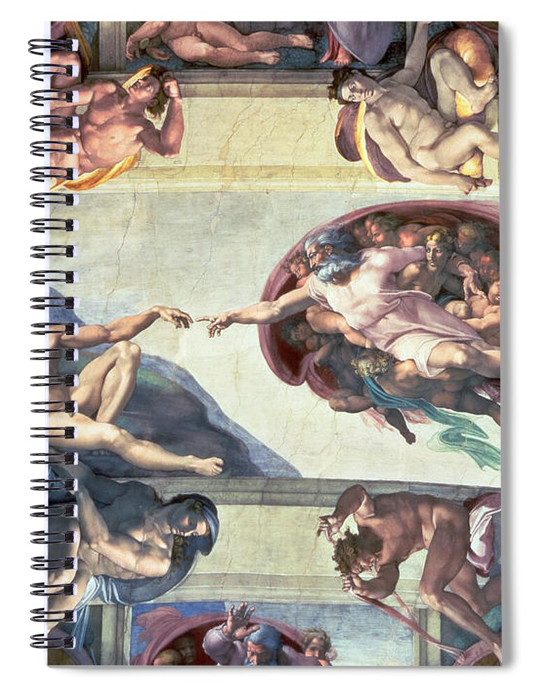 Sistine Chapel Ceiling Creation Of Adam Spiral Notebook