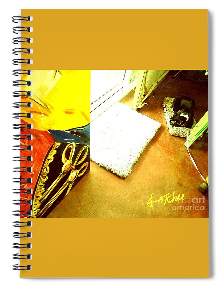 Sitting Spiral Notebook featuring the photograph Sitting with A Rope by Sukalya Chearanantana