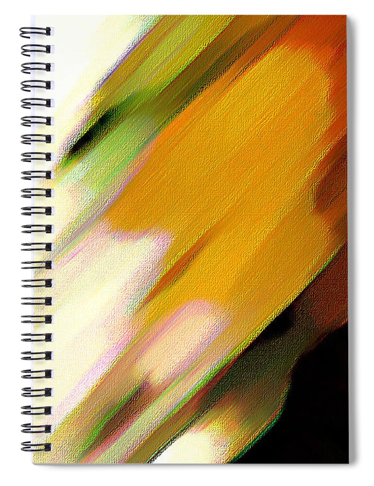 Abstract Spiral Notebook featuring the painting Sivilia 2 Abstract by Donna Corless