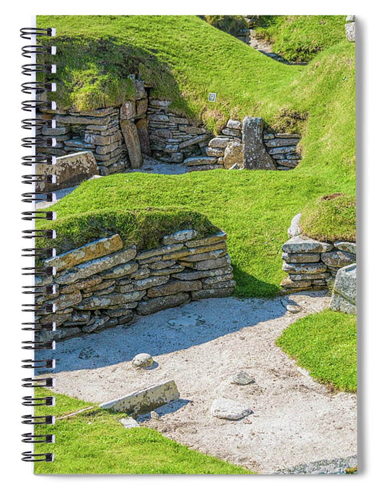 Stone Spiral Notebook featuring the photograph Skara Brae by Elvis Vaughn