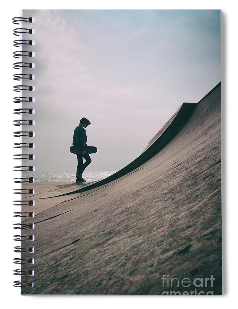 Skate Spiral Notebook featuring the photograph Skater Boy 006 by Clayton Bastiani
