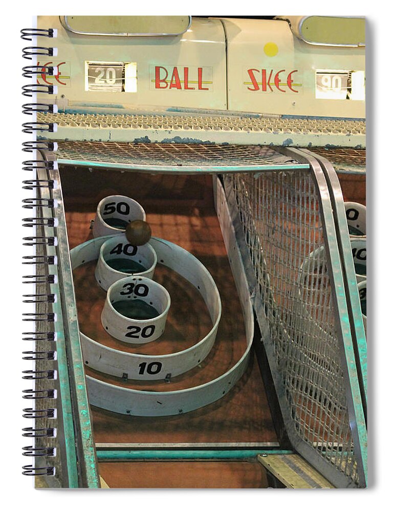 Skee Ball Spiral Notebook featuring the photograph Skee Ball at Marty's Playland by Robert Banach