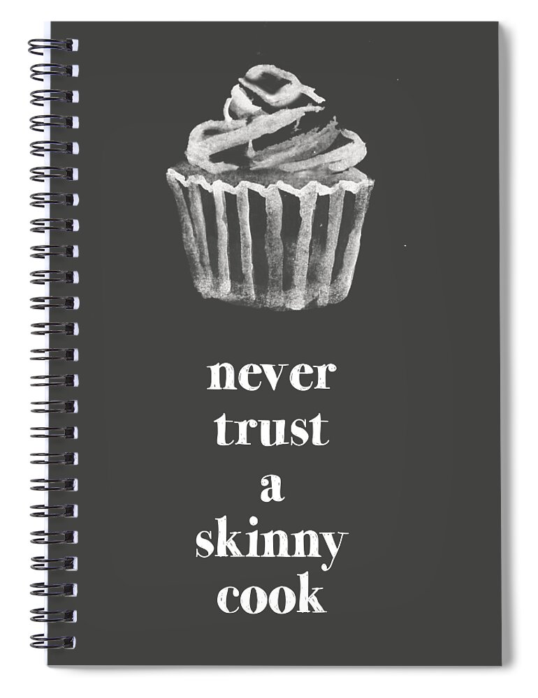 Chalk Spiral Notebook featuring the digital art Skinny Cook by Nancy Ingersoll