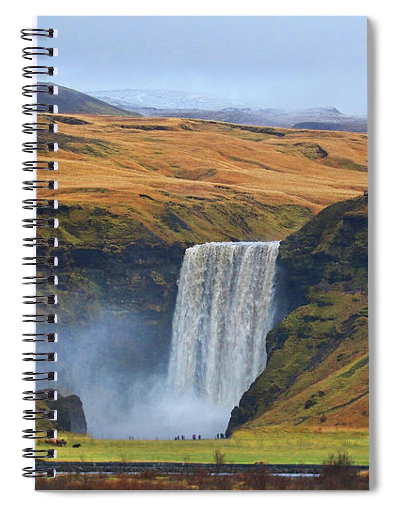 Skogafoss Spiral Notebook featuring the photograph Skogafoss 6729  by Jack Schultz