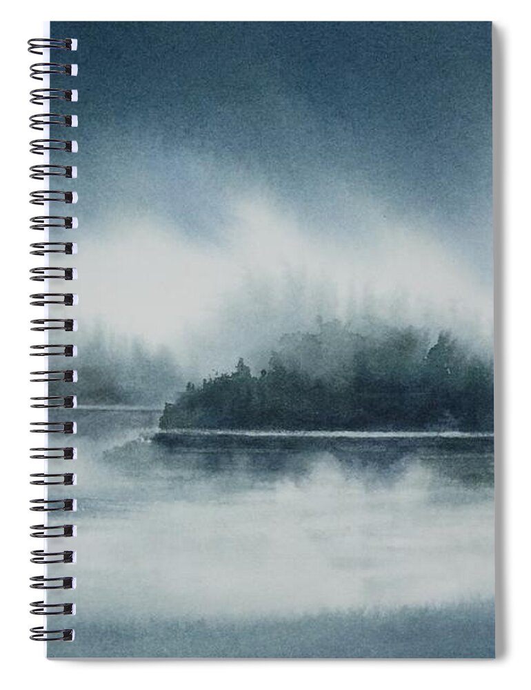 Landscape Spiral Notebook featuring the painting Sky and Shore by Heather Gallup