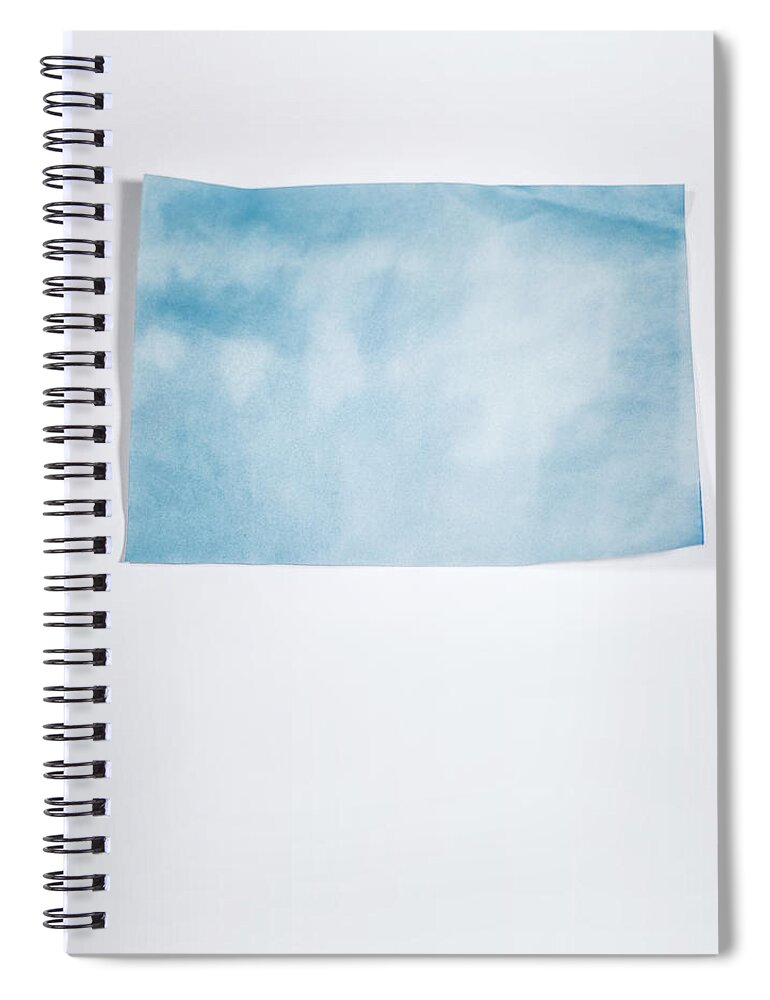 Scott Norris Photography Spiral Notebook featuring the photograph Sky Blue on White by Scott Norris