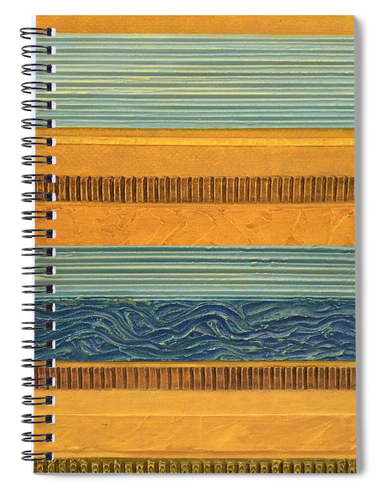 Lake Spiral Notebook featuring the painting Sky Earth Water by Michelle Calkins