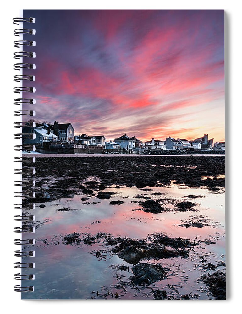 Northport Spiral Notebook featuring the photograph Sky Fire in Northport by Alissa Beth Photography