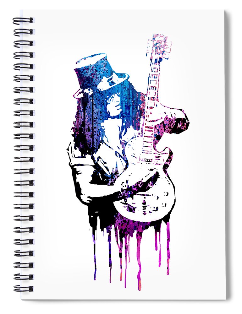 Slash Spiral Notebook featuring the painting Slash by Art Popop