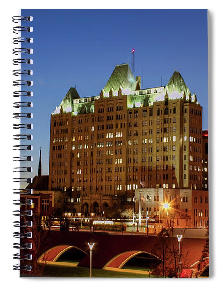 St. Louis Spiral Notebook featuring the photograph Saint Louis University Med Center by Holly Ross