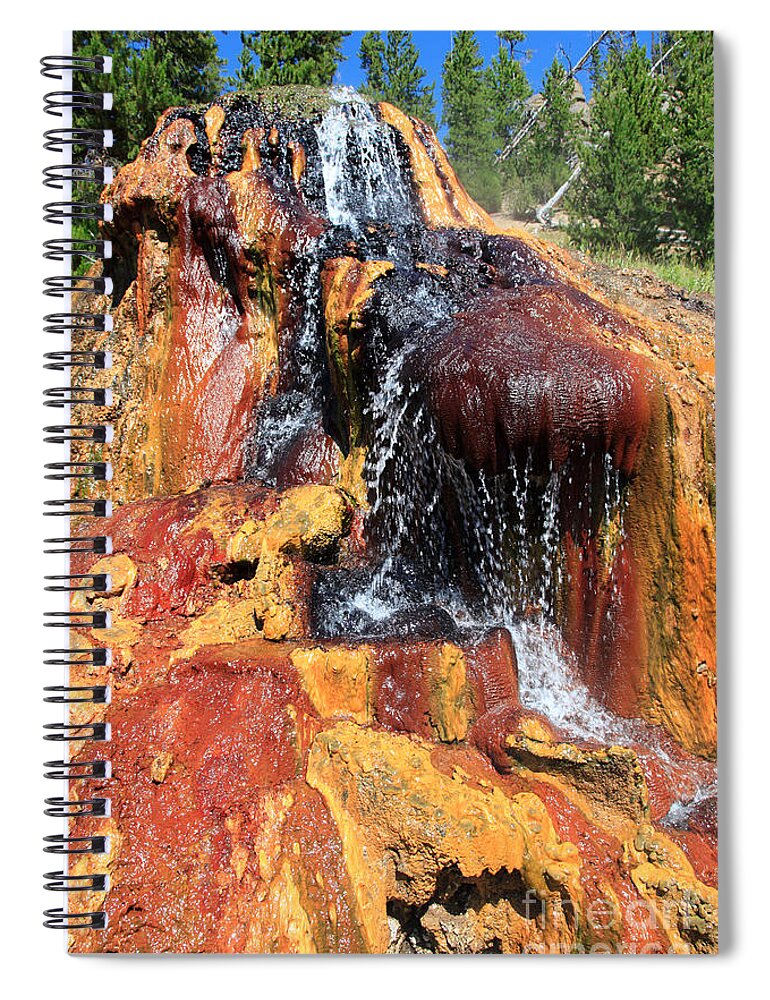 Geyser Spiral Notebook featuring the photograph Small Geyser In Yellowstone by Ted Kinsman