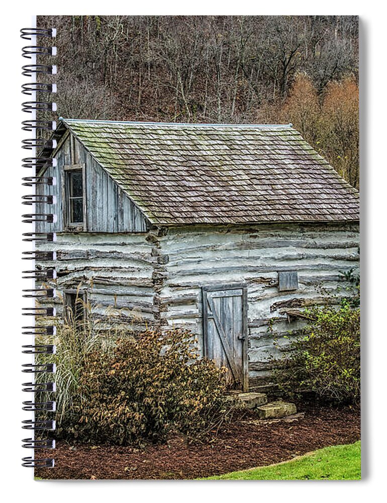 Paul Spiral Notebook featuring the photograph Small Log Cabin by Paul Freidlund