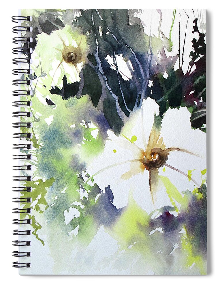 Watercolor Spiral Notebook featuring the painting Small Wonders by Rae Andrews